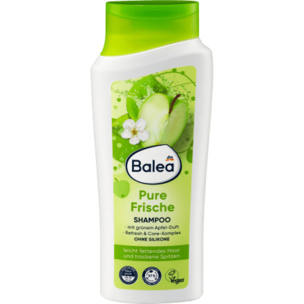 Balea Dm - Shampoo Pure Freshness with with green apple scent A Solution for slightly greasy hair and dry ends - 300 ml - Balea Dm