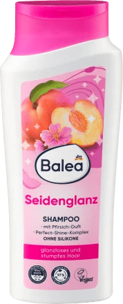 Balea Dm - Shampoo Silk Shine with Peach Fruit scent A Solution for dull and dead ends Hair - 300 ml - Balea Dm