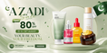 Azadi Sale 2026 — Up to 80% Off Korean Skincare Pakistan