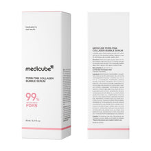 Medicube PDRN Pink Collagen Bubble Serum packaging on a white background