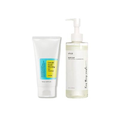[Korean Skincare Pakistan] Gentle Cleansing Set – ANUA Cleansing Oil + COSRX Low pH Gel Cleanser