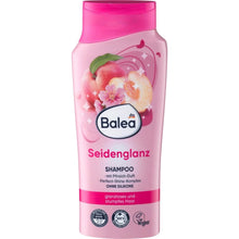 Balea Dm- Shampoo Silk Shine with Peach Fruit scent A Solution for dull and dead ends Hair   - 300 ml