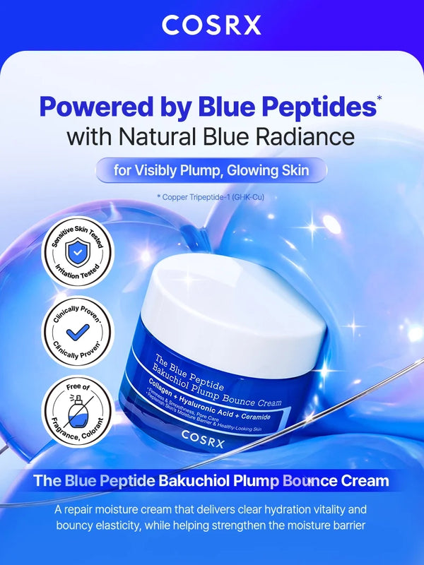 COSRX The Blue Peptide Bakuchiol Plump Bounce Cream 50ml