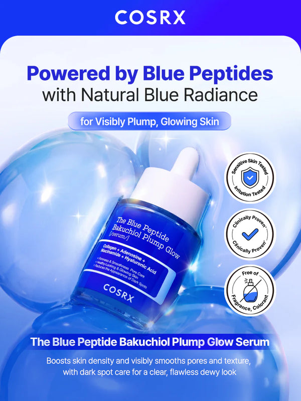 COSRX The Blue Peptide Bakuchiol Plump Glow Serum 50ml