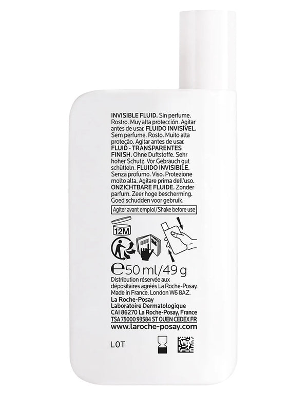 La Roche Posay Anthelios Ultra Light  Invisible  Fluid UVmune 400  SPF50+ Sunscreen - 50ml