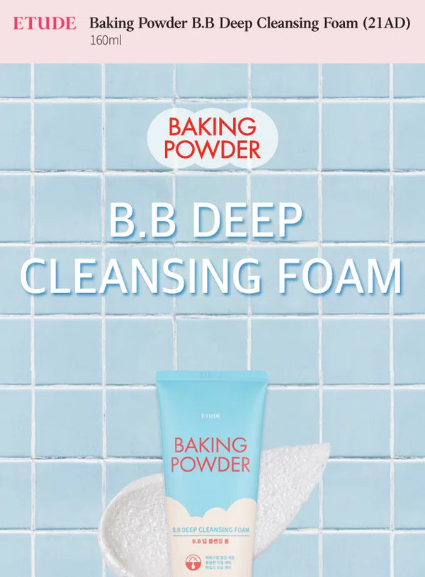 [ETUDE] Baking Powder B.B Deep Cleansing Foam 160ml - Korean-skincare.Pk