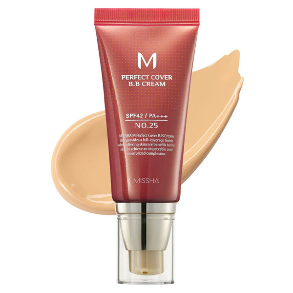 Missha M Perfect Cover BB Cream SPF42 PA+++ #25 Warm Beige – Natural Coverage & Glow | Original Korean Skincare Pakistan
