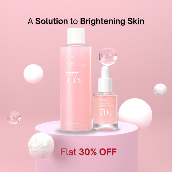 [ANUA] PEACH SKIN Brightening DUO – Peach 70% Serum & Peach 77% Niacin Essence Toner for Glowing Skin - KOREAN - SKINCARE.PK