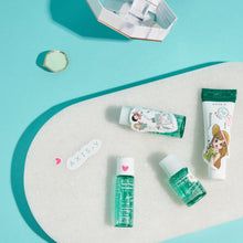 AXIS-Y The Mini Glow Set – everything included in the set: four mini bottles and tube on marble | Korean Skincare Pakistan