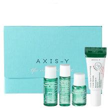 AXIS-Y The Mini Glow Set – everything included in the set: three bottles, tube, teal box | Korean Skincare Pakistan