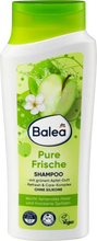 Balea Dm- Shampoo Pure Freshness with with green apple scent A Solution for slightly greasy hair and dry ends  - 300 ml