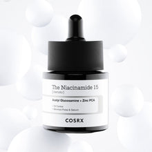 COSRX The Niacinamide 15 Serum 20ml – front of the pack: dropper bottle on white spheres | Korean Skincare Pakistan
