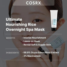 [COSRX] Ultimate Nourishing Rice Overnight Mask 60ml (Renewed) – Brightening Sleeping Mask | 100% Authentic Korean Skincare in Pakistan - COSRX