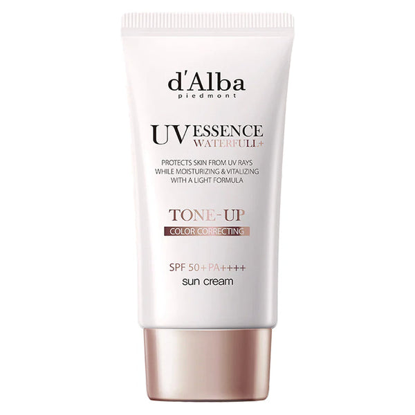 D'Alba Waterfull Tone-Up Sun Cream (Pink) SPF50+ PA++++ 50ml – front of the pack | Korean Skincare Pakistan