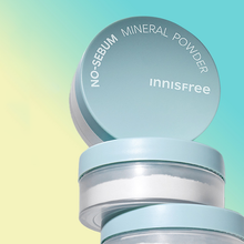 Innisfree - No Sebum Mineral Powder 5g – front of the pack: stacked powder jars on gradient | Korean Skincare Pakistan