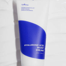 ISNTREE Hyaluronic Acid Moist Cream 100ml – front of the pack: tube front on cream smear | Korean Skincare Pakistan
