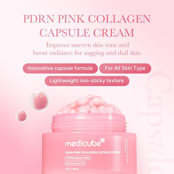 Medicube PDRN Pink Collagen Capsule Cream 55g – For Anti - Aging - Authentic Korean skincare in pakistan - Medicube