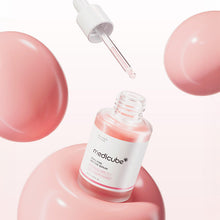 Medicube PDRN Pink Peptide Serum 30ml – front of the pack: open bottle with dropper above | Korean Skincare Pakistan