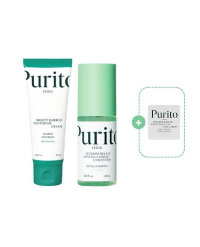 [PURITO] Glow & Repair Duo – Centella Serum + Mighty Bamboo Panthenol Cream (Korean Skincare Pakistan) - Purito SOUL