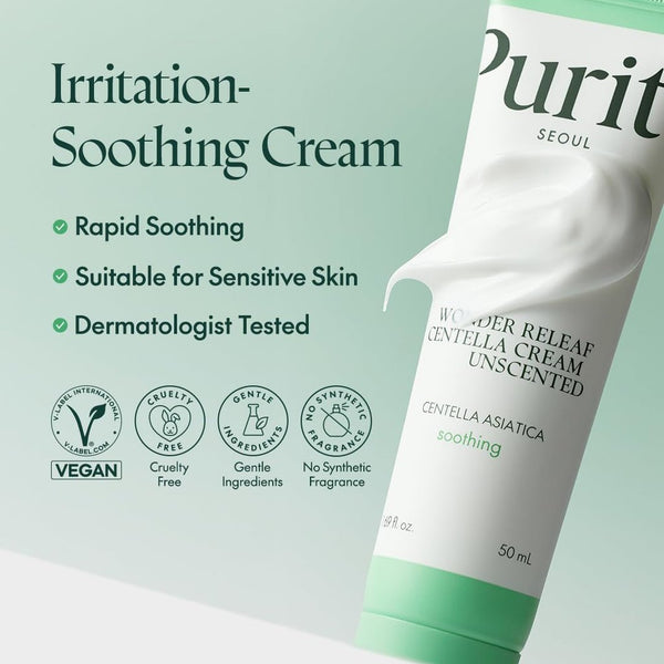 [PURITO ] SEOUL Wonder Releaf Centella Cream Unscented 50ml – 100% Authentic Korean Skincare in Pakistan - Purito SOUL