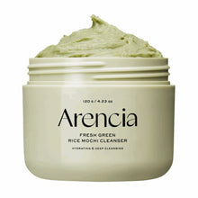 Jar of Arencia Fresh Green Rice Mochi Cleanser on a white background