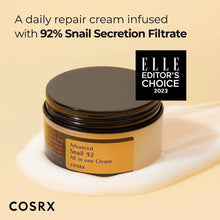 [Bundle Offer- CORSX Snail Mucin Skin Repair Glow Kit]  Advanced Snail 96 Mucin Power Essence - Facial Essence 100ml + Advanced Snail 92 All in one Cream