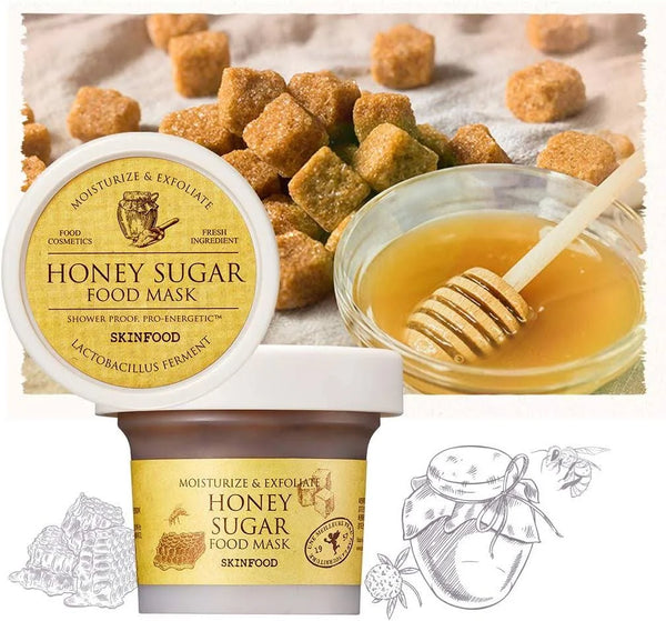 [SKINFOOD] Honey Sugar Food Mask 120g – Exfoliating &amp; Hydrating Face Mask | Korean-Skincare.PK