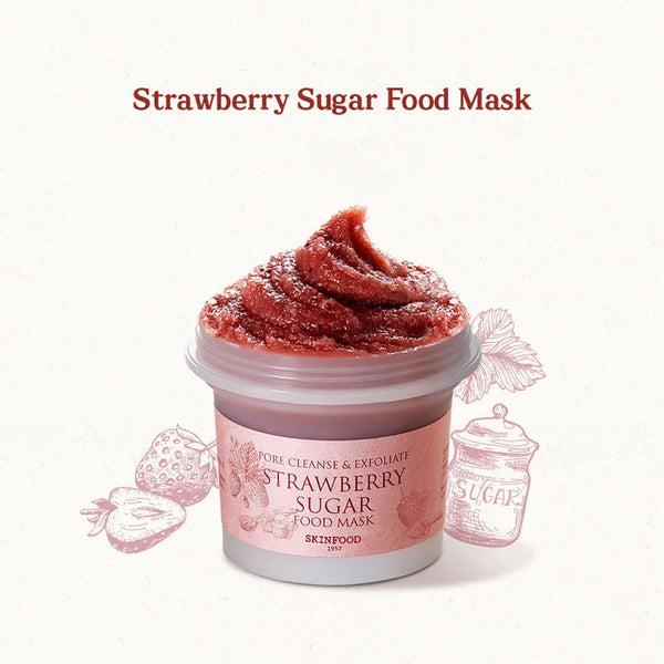 [SKINFOOD] Strawberry Sugar Food Mask 120g – Exfoliating &amp; Brightening Face Mask | Korean-Skincare.PK