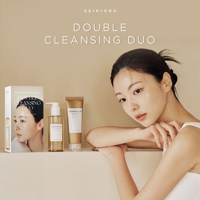 [SKIN1004] Centella Double Cleansing Duo – Light Cleansing Oil + Ampoule Foam for Acne & Sensitive Skin - KOREAN - SKINCARE.PK