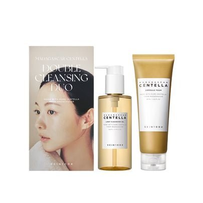 [SKIN1004] Centella Double Cleansing Duo – Light Cleansing Oil + Ampoule Foam for Acne & Sensitive Skin - KOREAN - SKINCARE.PK