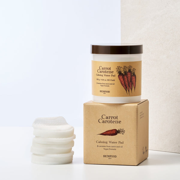 [Skinfood] Carrot Carotene Calming Water Pad 60EA – Soothing Toner Pads - 100% Authentic Korean - Skincare Pakistan - SKINFOOD