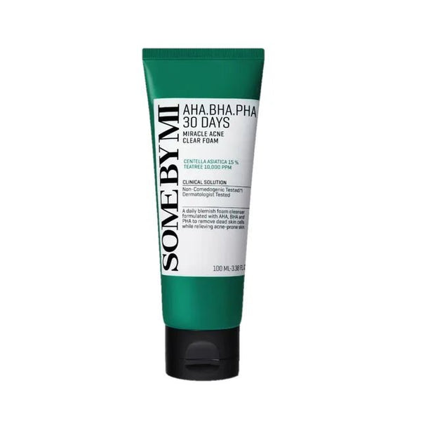 [SOME BY MI] AHA BHA PHA 30 Days Miracle Foam Cleanser 100ml – Deep Pore Cleansing & Acne Care | Korean Face Wash in Pakistan - SOME BY MI