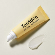 Torriden SOLID IN Ceramide Lip Essence 11ml – texture swatch: open tube beside clear swatch | Korean Skincare Pakistan